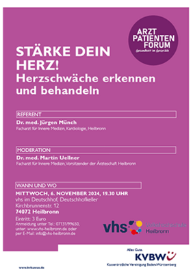 Beispielplakat für die Veranstaltungsreihe Arzt-Patienten-Forum