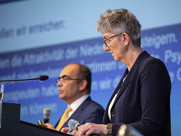 Dr. Karsten Braun und Dr. Doris Reinhardt, Vorstände der Kassenärztlichen Vereinigung Baden-Württemberg