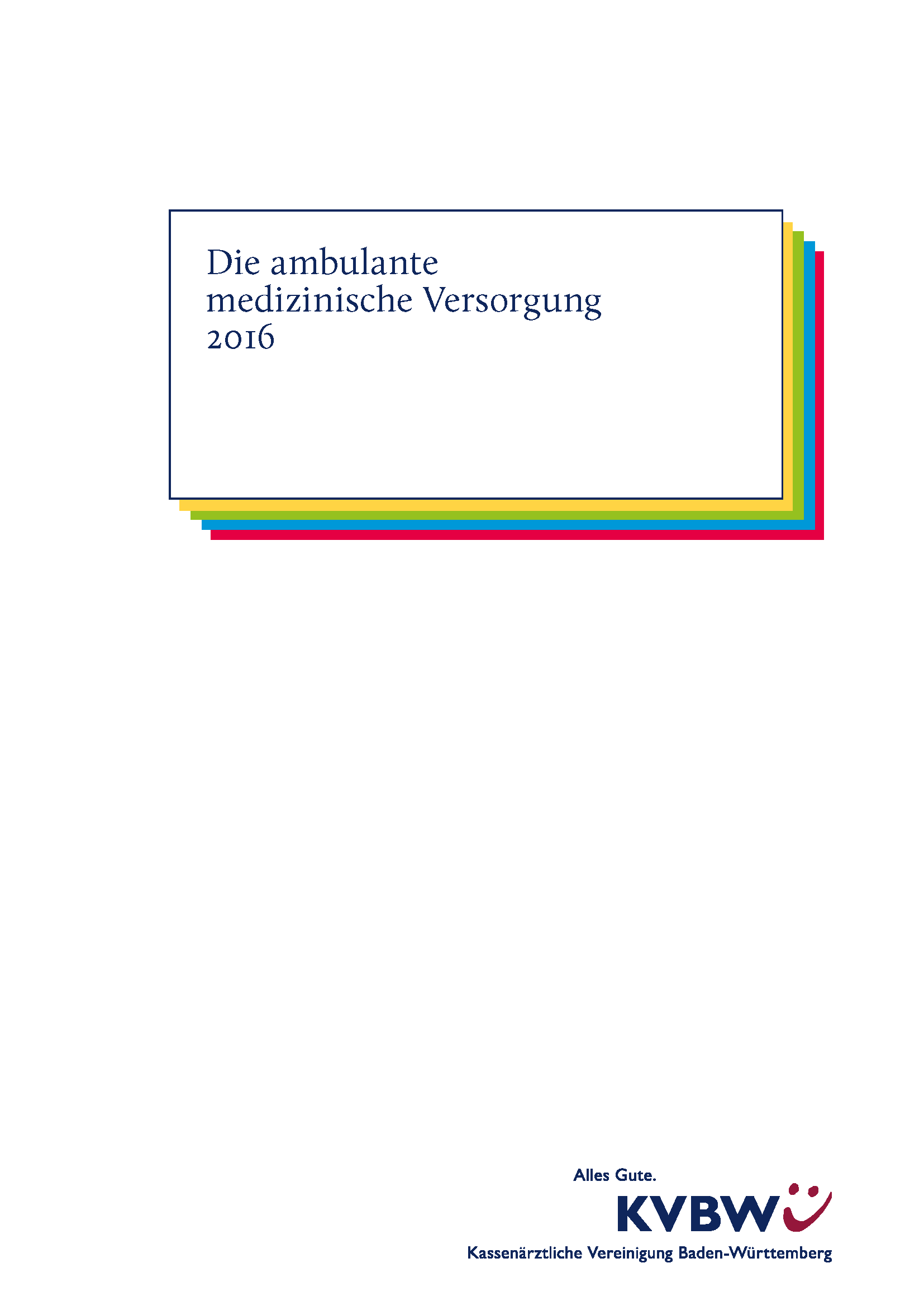 Abbildung Publikation Die ambulante medizinische Versorgung 2016 (Versorgungs- und Qualitätsbericht)